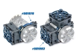 Hliníkový držák V2 pro 42mm motor - jeden nebo dva ventilátory 40mm