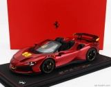 Bbr-models Ferrari Sf90 Xx Stradale Spider 2024 - Con Vetrina - With Showcase 1:18 Rosso Portofino - Červená Se Žlutou
