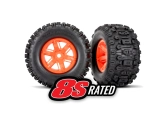 Kolesá Traxxas 4,3/5,7", oranžový disk, pneumatiky Sledgehammer (pár)