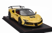 Mr-models Ferrari Sf90 Xx Stradale 2024 - Con Vetrina - With Showcase 1:18 Giallo Tristrato - Žlutá S Černou