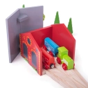 Bigjigs Rail Brick depo pre dva vlaky