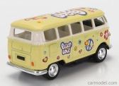 Kinsmart Volkswagen T1 Samba Minibus Flower 1962 - bez krabice 1:64 Žltá