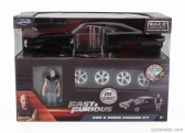 Jada Dodge Dom's Dodge Charger R/t 1970 - With Figure Dominic Toretto - Fast & Furious 1:24 Matt Black