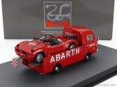Rio-models Fiat 241 Assistenza Abarth Corse Car Transporter 1970 With Fiat Abarth 1000sp Spider 1:43 Red