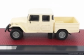 Modely v mierke Matrix Toyota Hj45 Land Cruiser Crew Cab Pick-up 1979 1:43 Cream White