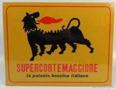 Edicola Príslušenstvo Kovová doska Targa Supercortemaggiore Agip (34.0cm X 26.0cm) 1:43 Žltá