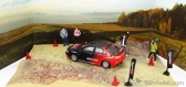 Bm-creations Mitsubishi Diorama Mud Rally Country Side Lancer Evo X Advan + Accessories 1:64 Černá Červená