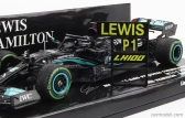 Minichamps Mercedes gp F1 W12 Mercedes M12 Eq Power+ Team Amg Petronas Motorsport Formula One N 44 Winner Sotchi Russian Gp 2021 Lewis Hamilton - 100. víťazstvo F1 s pit boardom 1:43 Black Green