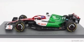 Spark-model Alfa romeo F1  C42 Team Orlen Racing N 77 Azerbaijan Gp 2022 Valtteri Bottas - Con Vetrina - With Showcase - Special Box 1:18 Bílá Červená Zelená