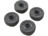 ECX Koleso s pneu (4): 1:24 Barrage UV