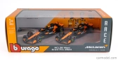 Bburago Mclaren Set F1 2x Mcl38 Team Mclaren N 4 Season 2024 Lando Norris + N 81 Season 2024 Oscar Piastri 1:43 oranžová čierna
