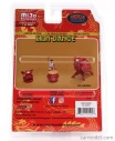 American diorama Figures Set 4x Lion Dance 2 1:64 Red