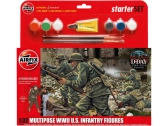 Airfix figurky - WWII U.S. Infantry Multipose (1:32) (set)