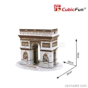 Cubicfun Puzzle 3d z peny Arco Di Trionfo Parigi cm. 26x20x18 - 26 Pezzi - 26 dielikov /