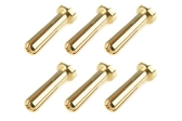 Koralovo pozlátený konektor 4,0 mm samec zahnutý (6)