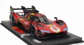 Bbr-models Ferrari 499p 3.0l Turbo V6 Team Ferrari Af Corse N 51 Winner 24h Le Mans (dirty Version - End Of Race) 2023 Alessandro Pier Guidi - James Calado - Antonio Giovinazzi - Con Vetrina - With Showcase 1:18 Červená Žlutá Černá