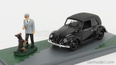 Rio-models Volkswagen Beetle Maggiolino Cabriolet Closed Nido Dell'aquila - Eagle's Nest 1938 - Hitler And Blondie Dog 1:43 Black
