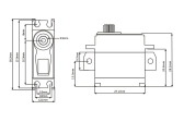 MIN6 HiVOLT CORELESS Digital servo pro 1/12 Pancar (9kg-0,062s/60°)