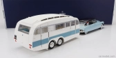 Norev Citroen Ds19 s Roulotte 1960 1:18 modrá biela