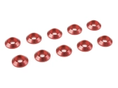 Podložka pod polguľatú hlavu M3/10mm hliníková červená (10)