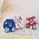 Doudou Histoire d´Ours Plyšový kamarád růžový králíček 25 cm