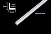 108/70199 Profil Plast 3 mm "L", 40cm, 6ks
