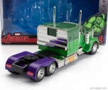 Jada Peterbilt 379 Tractor Truck 3-assi Hulk 1992 1:24 2 Tóny Zelené
