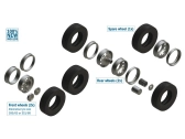 Italeri doplnky – EUROPEAN TYRES and RIMS (1:24)