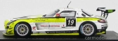 Spark-model Mercedes benz Sls Amg Gt3 N 19 19th 24h Spa 2012 O.morley - K.heyer - S.rosler - M.metzger 1:43 Bílá Žlutá