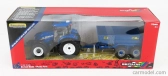 Britský traktor New holland T6.175 s prívesom Nc 2020 1:32 modrý