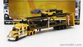 Maisto International Lonestar Truck Car Transporter With Ford Bronco Wildtruck 2021 1:64 žltá čierna