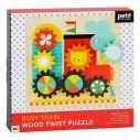 Petit Collage Puzzle ozubené kolieska vlak