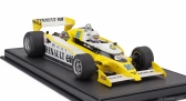Gp-replicas Renault F1 Rs10 Team Renault Elf N 16 Fastest Lap 3rd French Gp (with Pilot Figure) 1979 Rene Arnoux - Con Vetrina - With Showcase 1:18 Žlutá Bílá