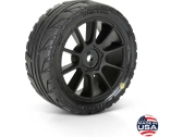 Kolesá Pro-Line 1:14 s pneumatikami Vector, čierny disk Mach 10 H12mm (4): Typhon Grom