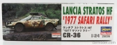 Hasegawa Lancia Stratos Hf Alitalia N 7 3rd Rally Safari 1977 1:24