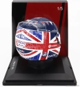Spark-model Bell helmet F1  Casco Helmet Alfa Romeo C43 Team Stake N 77 British Gp 2023 Valtteri Bottas 1:5 Modrá Červená Bílá