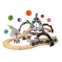Bigjigs Rail Dřevěná vesmírná vláčkodráha