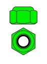 Hliníkové Nylon STOPmatky M2 - zelené - 10 ks.