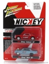 Johnny lightning Chevrolet Set 2x Camaro 1967 + Nova 1964 1:64 Světle Modrá Červená