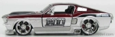 Maisto Ford USA Mustang Gt Custom Harley-Davidson 1967 1:24 Bordeaux Met Silver