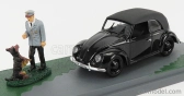 Rio-models Volkswagen Beetle Maggiolino Cabriolet Closed Nido Dell'aquila - Eagle's Nest 1938 - Hitler And Blondie Dog 1:43 Black