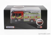 Oxford-models Volvo Fl Tanker Truck Fire Engine 2018 1:76 Červená Žlutá Stříbrná