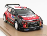 Spark-model Citroen C3 Wrc Team Citroen Total Abu Dhabi Wrt N 11 Rally Mexico 2018 S.loeb - D.elena 1:43 Červená čierna biela