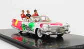 Spark-model Cadillac Eldorado Biarritz Cabriolet 1959 - Parade Des Pilotes Team Rebellion Racing 24h Le Mans 2019 T.laurent - G.menezes - N.berthon 1:43 Biela Ružová Čierna