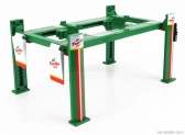 Príslušenstvo Greenlight Turtle Wax Garážová súprava Officina - Ponte Sollevatore Auto - Four Post Lift 1:18 zelená