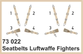 Ed73022 Lept - Bezpečnostné pásy Luftwafe v mierke 1/72