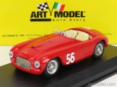 Art-model Ferrari 166mm Barchetta Spider N 56 Winner Vermicino - Rocca Di Papa 1949 G.marzotto 1:43 Červená