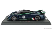 Bbr-models Pagani Huayra R N 2 Racing 2021 - Con Vetrina - With Showcase 1:18 Matná Modrá Černá Karbonová