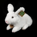 Biely plyšový králik ležiaci, 23 cm, ECO-FRIENDLY