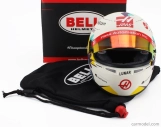 Mini helmet Bell helmet Casco Helmet F1 Kevin Magnussen Team Moneygram Haas N 20 Season 2024 1:2 Bílá